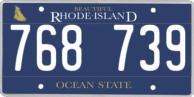 RI license plate 768739