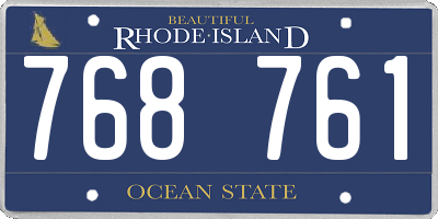 RI license plate 768761