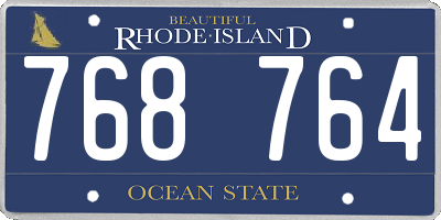 RI license plate 768764