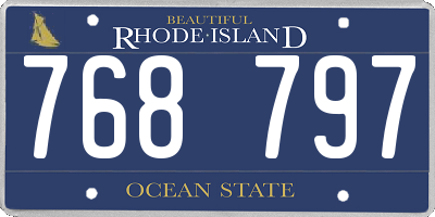 RI license plate 768797