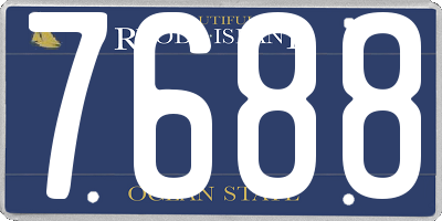 RI license plate 7688