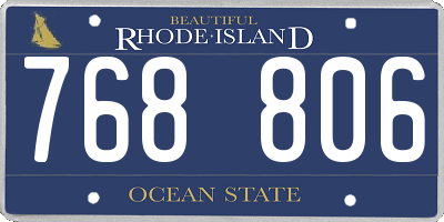 RI license plate 768806
