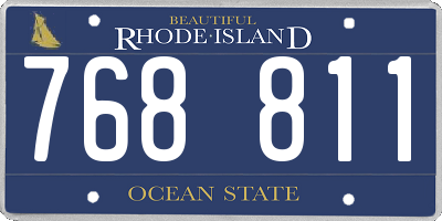 RI license plate 768811