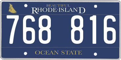 RI license plate 768816