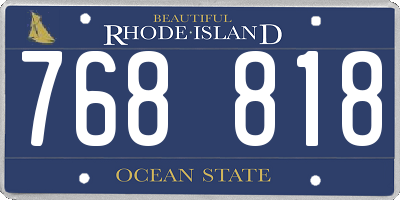 RI license plate 768818