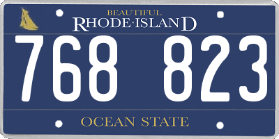 RI license plate 768823
