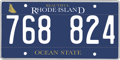 RI license plate 768824