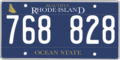 RI license plate 768828