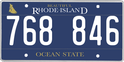 RI license plate 768846
