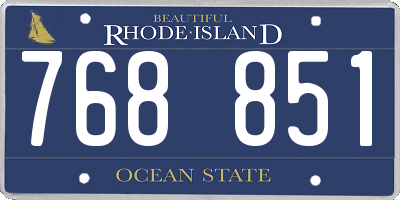RI license plate 768851
