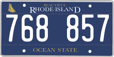 RI license plate 768857