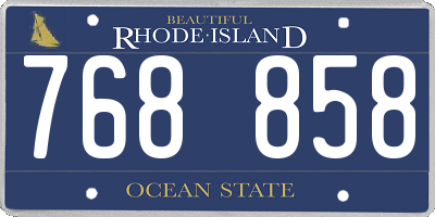 RI license plate 768858