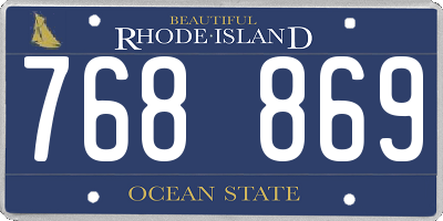 RI license plate 768869