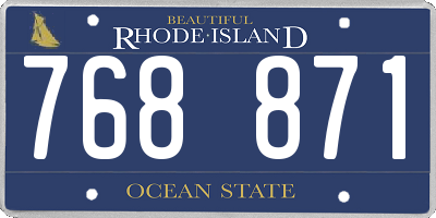 RI license plate 768871