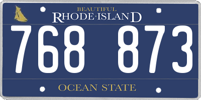 RI license plate 768873