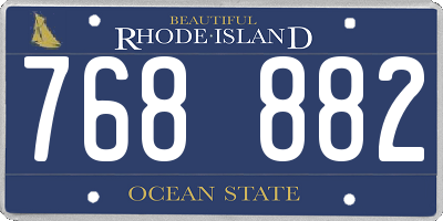 RI license plate 768882