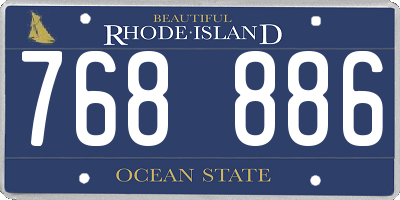 RI license plate 768886