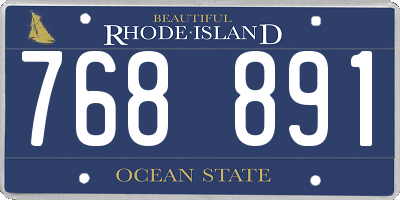 RI license plate 768891