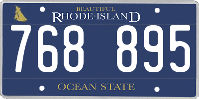 RI license plate 768895