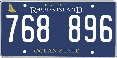 RI license plate 768896