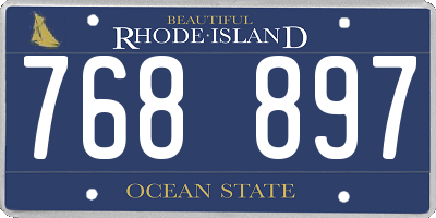 RI license plate 768897
