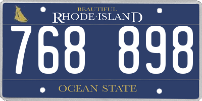 RI license plate 768898