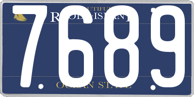 RI license plate 7689