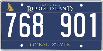 RI license plate 768901