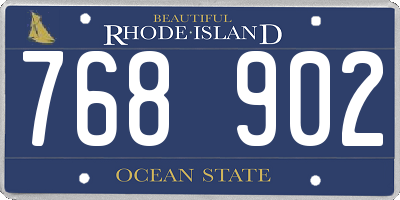 RI license plate 768902