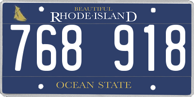 RI license plate 768918
