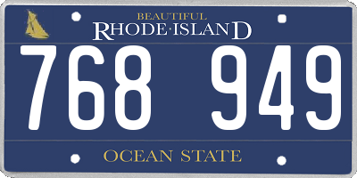 RI license plate 768949