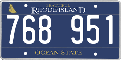 RI license plate 768951
