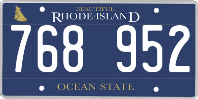 RI license plate 768952