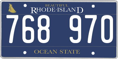 RI license plate 768970