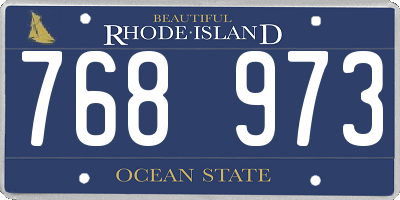 RI license plate 768973