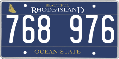 RI license plate 768976