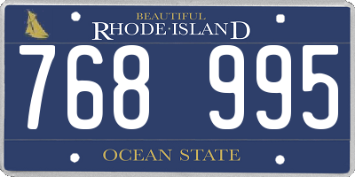 RI license plate 768995