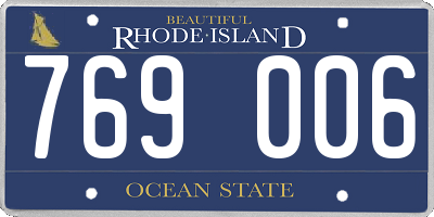RI license plate 769006