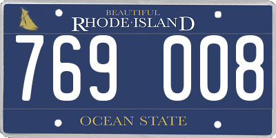 RI license plate 769008