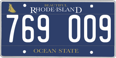 RI license plate 769009
