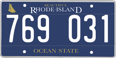 RI license plate 769031