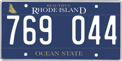 RI license plate 769044