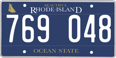RI license plate 769048
