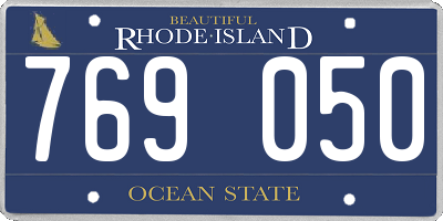 RI license plate 769050