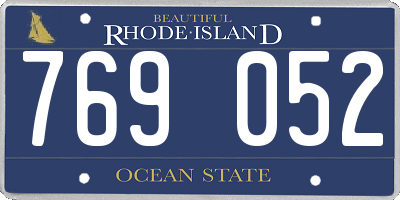 RI license plate 769052