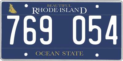 RI license plate 769054