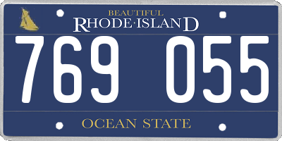 RI license plate 769055