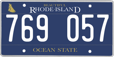 RI license plate 769057