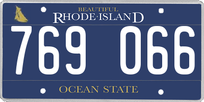 RI license plate 769066