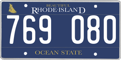 RI license plate 769080